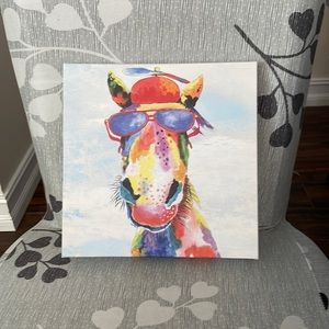 Colorful horse print. 10 inch square. Great for any room. Great for horse lover